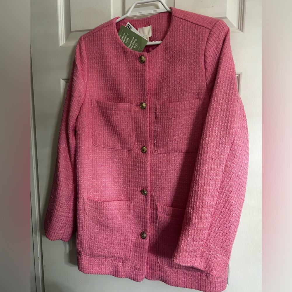 H&M Pink Tweed Blazer (Brand New) - Picture 8 of 9
